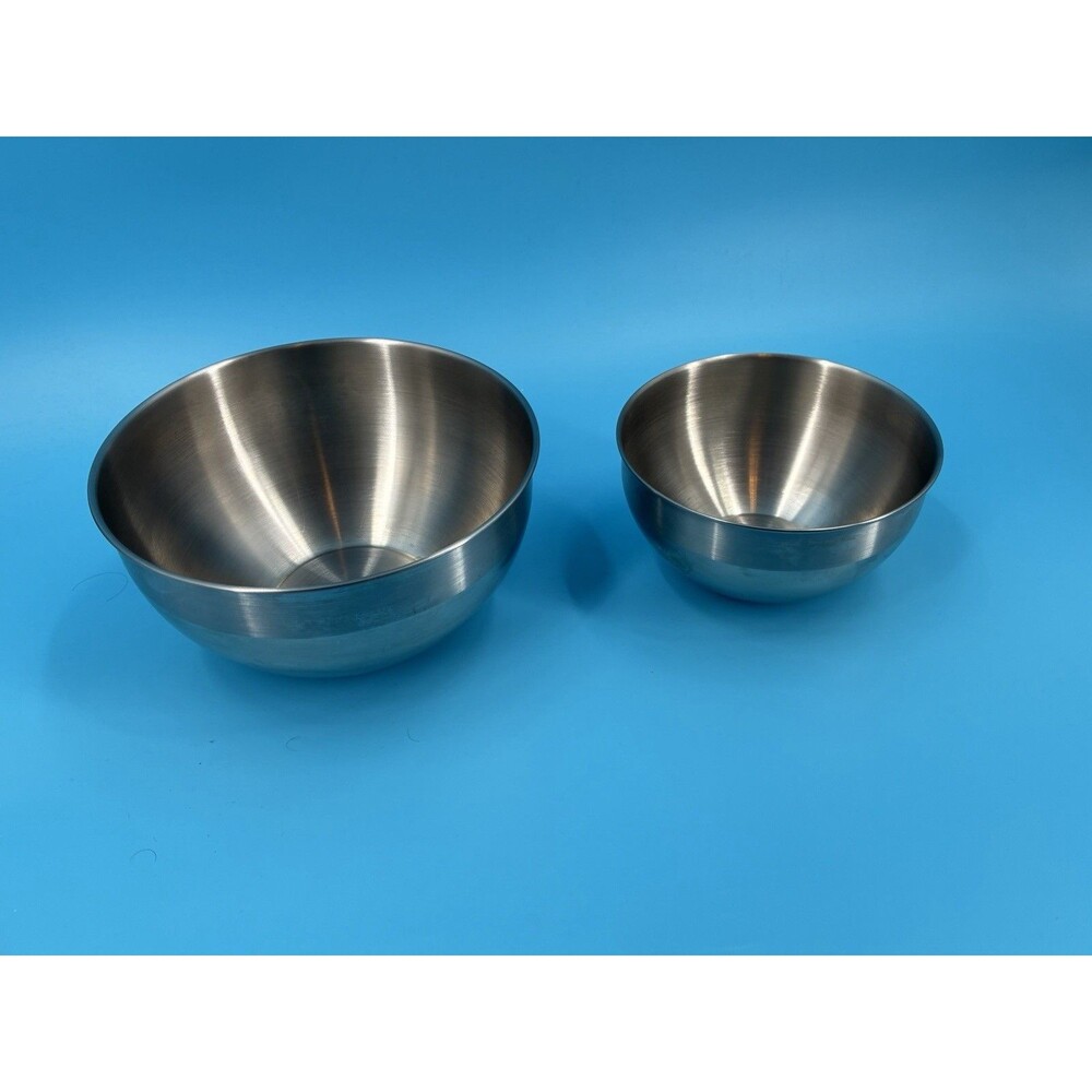 Chantal 18/10 Stainless Steel Mixing Bowls Set of 2 Nesting Kitchen Bowls
